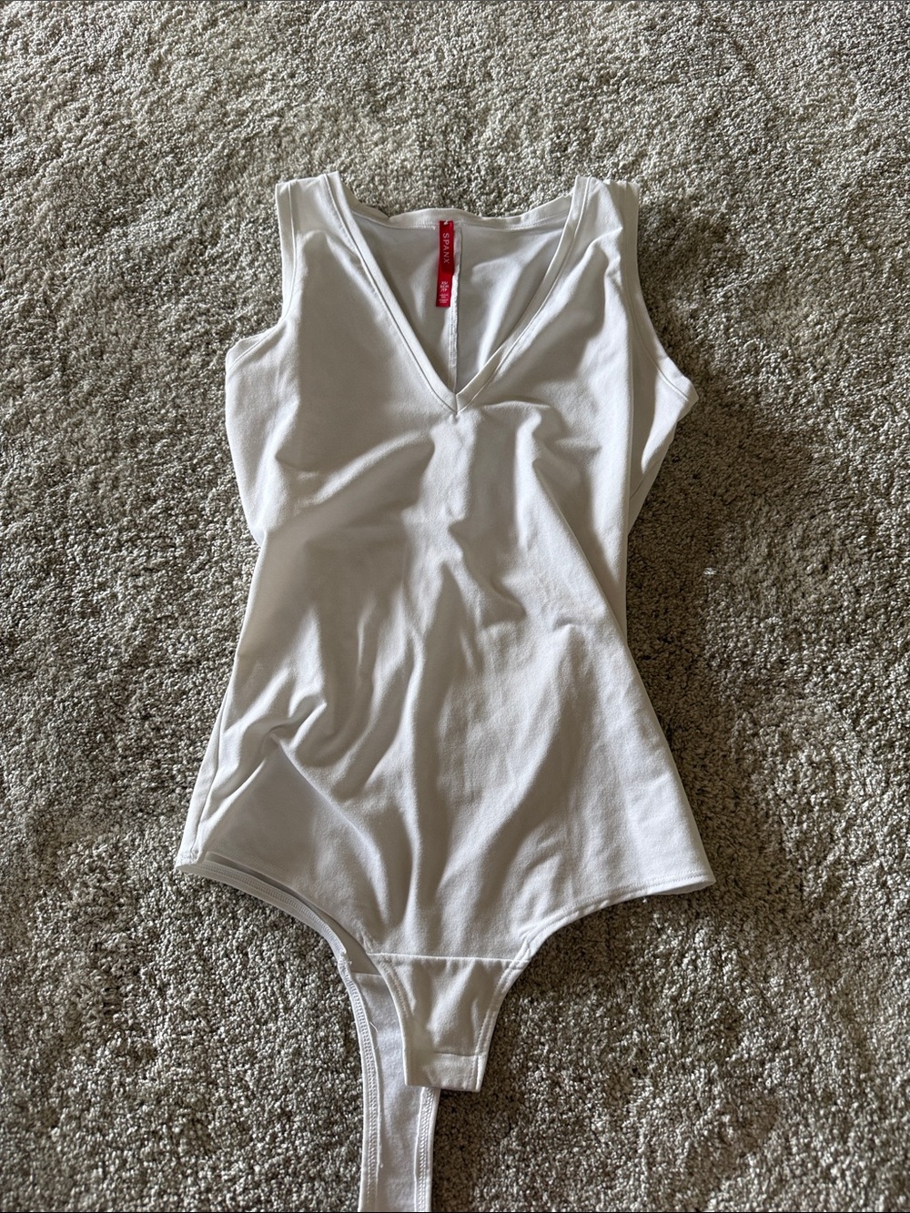 Spanx size XS White V-Neck Sleeveless Bodysuit
